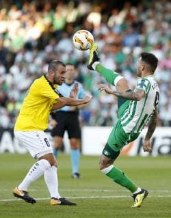 Partido de la Europa League entre el Betis y el Dudelange en el Villamarin. En la imagen, Sanabria. Europa League match between Betis and Dudelange. In this picture, Sanabria. 