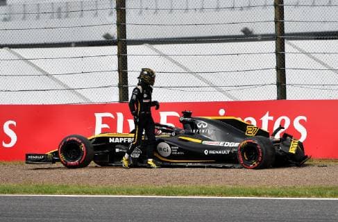 Crash Nico Huelkenberg Renault F1 Team formula 1 Japan GP in Suzuka 06 10 2018 Photo mspb Jerry Andre Crash Nico Huelkenberg Formula 1 GP Japan 2018