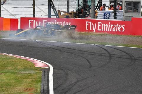Crash Nico Huelkenberg Renault F1 Team formula 1 Japan GP in Suzuka 06 10 2018 Photo mspb Jerry Andre Crash Nico Huelkenberg Formula 1 GP Japan 2018