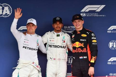 Valtteri Bottas Lewis Hamilton Max Verstappen Formula 1 GP Japan in Suzuka 06 10 2018 Photo mspb Jerry Andre Valtteri Bottas Lewis Hamilton Max Verstappen formula 1 GP Japan 2018