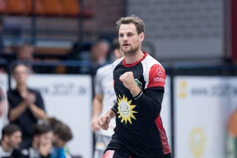 Luebbecke Germany 06 10 2018 2 HBL 2018 2019 TuS N Luebbecke vs HC Elbflorenz Dresden Jens Bechtloff Luebbecke Luebbecke North Rhine Westphalia Germany Merkur Arena