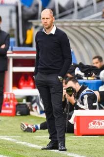 MONTREAL, QC - OCTOBER 06: Look on Columbus Crew head coach Gregg Berhalter during the Columbus Crew versus the Montreal Impact game on October 6, 2018, at Stade Saputo in Montreal, QC (Photo by David Kirouac Icon Sportswire) SOCCER: OCT 06 MLS Fussball Herren USA - Columbus Crew at Montreal Impact Icon181006014 EDITORIAL USE ONLY
