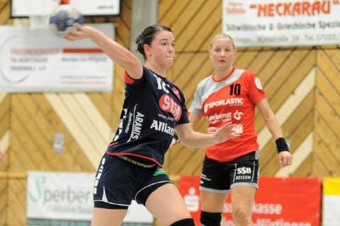 Lea Neubrander SG H2Ku Herrenberg Kuties 18 Handball DHB Pokal 2 Round 06 10 2018 Photo TBaur Eibner TG Nuertingen vs SG SG H2Ku Herrenberg Kuties Nuertingen Copyright: xEIBNER TobiasxBaurx EP_TBR