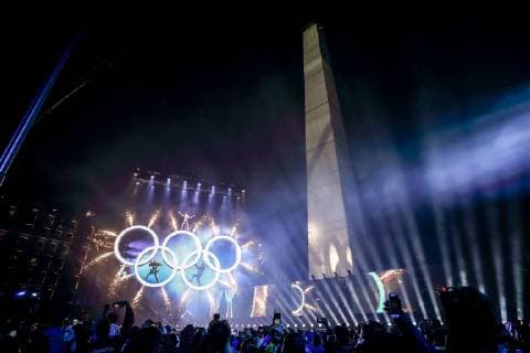Sport Themen der Woche KW 40 Sport Bilder des Tages Jogos Olímpicos da Juventude Buenos Aires BUENOS AIRES, AR - 06.10.2018: JOGOS OLÍMPICOS DA JUVENTUDE BUENOS AIRES - Opening Ceremony of the Buenos Aires Youth Olympic Games Olympische Spiele Olympia OS 2018, in front of the Obelisk of the city of Buenos Aires, Argentina. (Photo: Marcelo Machado de Melo Fotoarena) x1617519x  MarceloxMachadoxdexMelo