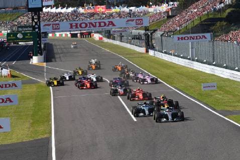 Start formula 1 GP Japan in Suzuka 07 10 2018 Photo mspb Jerry Andre Start Formula 1 GP Japan 2018