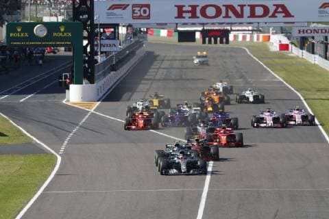 Motorsports: FIA Formula One World Championship WM Weltmeisterschaft 2018, Grand Prix of Japan, World Championship 2018 Grand Prix Japan Start Suzuka Japan