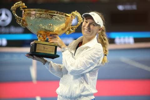 October 8, 2018 - Beijing, Beijing, China - Beijing, CHINA-Professional tennis player Caroline Wozniacki defeats Anastasija Sevastova 2-0 and wins a gold medal at 2018 China Open, October 7th, 2018. Caroline Wozniacki Wins Gold Medal at 2018 China Open  - ZUMAs145 20181008_zaa_s145_114 Copyright: xSIPAxAsiax