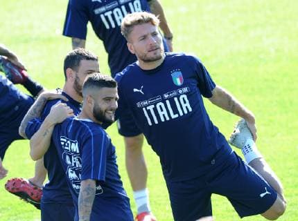 Photo LaPresse - Jennifer Lorenzini 09 October 2018 Firenze (Italy) Soccer Italy Italian Football meeting - "Coverciano" - training In the pic: Lorenzo Insigne, Ciro Immobile  Copyright: xJenniferxLorenzini LaPressex