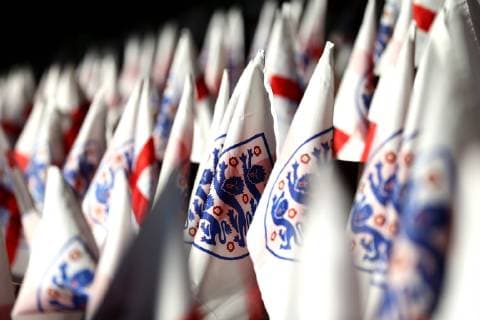 9th October 2018, Craven Cottage, London, England; Womens International Football Friendly, England versus Australia; Thousands of England flags inside Craven Cottage  ActionPlus12069508 JohnxPatrickxFletcher