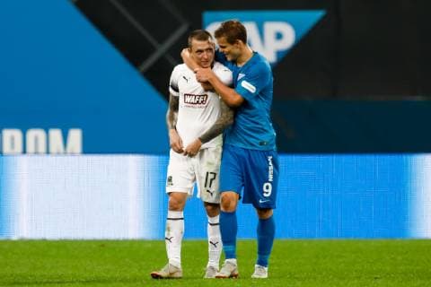 October 7, 2018 - Saint Petersburg, Russia - Aleksandr Kokorin (R) of FC Zenit Saint Petersburg and Pavel Mamaev of FC Krasnodar talk after the Russian Premier League match between FC Zenit Saint Petersburg and FC Krasnodar on October 7, 2018 at Saint Petersburg Stadium in Saint Petersburg, Russia. FC Zenit Saint Petersburg vs FC Krasnodar - Russian Premier League  - ZUMAn230 20181007_zaa_n230_1305 Copyright: xMikexKireevx