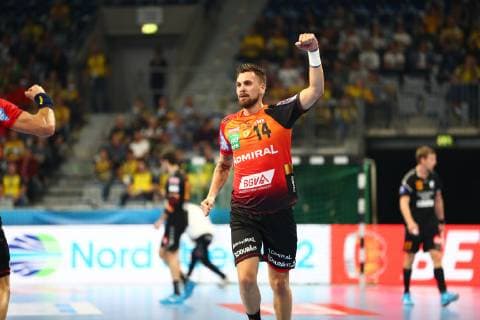 Bogdan Radivojevic Rhein Neckar Loewen celebrates Rhein Neckar Loewen vs. IFK Kristianstad EHF Champions League 10 10 2018 Photo Eibner Rhein Neckar Loewen vs. IFK Kristianstad EHF Champions League 10 10 2018 Mannheim Copyright: xNeisx Eibner-Pressefotox EP_ans