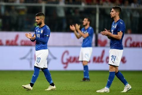 Fußball, Italien - Ukraine Db Genova 10 10 2018 - amichevole Italia-Ucraina foto Daniele Buffa Image nella foto: minuto raccoglimento memoria vittime crollo ponte Morandi 