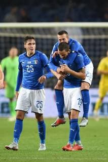Fußball, Italien - Ukraine Db Genova 10 10 2018 - amichevole Italia-Ucraina foto Daniele Buffa Image nella foto: esultanza gol Federico Bernardeschi 