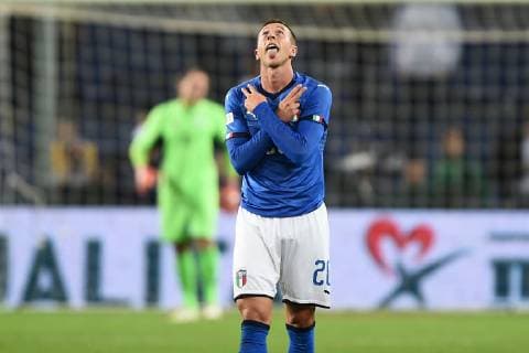 Sport Bilder des Tages Fußball, Italien - Ukraine Db Genova 10 10 2018 - amichevole Italia-Ucraina foto Daniele Buffa Image nella foto: esultanza gol Federico Bernardeschi 