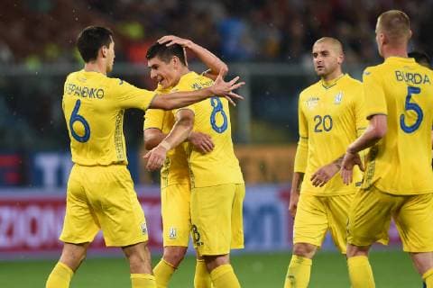 Fußball, Italien - Ukraine Db Genova 10 10 2018 - amichevole Italia-Ucraina foto Daniele Buffa Image nella foto: esultanza gol Rusian Malinovskyi 