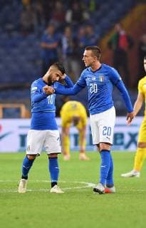 Photo LaPresse - Tano Pecoraro 10 October 2018 City Genova - (Italy) Soccer Italia vs Ucraina Race Friendly- "Luigi Ferraris" Stadium in the pic: bernardeschi federico esulta dopo il gol del 1-0  Copyright: xTanoxPecoraro LaPresse LaPresse x