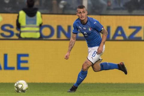 Marco Verratti (Italy) during the UEFA Nations League Friendly match between Italy 1-1 Ukraine at Luigi Ferraris Stadium on October 10, 2018 in Genova, Italy. Noxthirdxpartyxsales  (87633577)