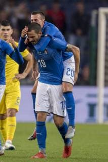 Federico Bernardeschi (Italy) celebrates after scoring his team s first goal during the UEFA Nations League Friendly match between Italy 1-1 Ukraine at Luigi Ferraris Stadium on October 10, 2018 in Genova, Italy. .  (87633826)
