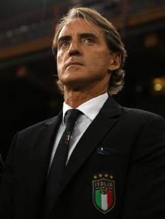(181011) -- GENOVA, Oct. 11, 2018 -- Italy s coach Roberto Mancini looks on before a friendly soccer match between Italy and Ukraine in Genova, Italy, Oct. 10, 2018. The match ended 1-1. ) (SP)ITALY-GENOVA-SOCCER-FRIENDLY MATCH-ITALY VS UKRAINE AlbertoxLingria 