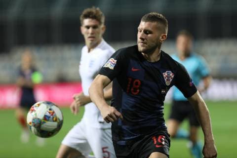 Rijeka, 12 10 2018 - Stadion HNK Rijeka, UEFA Nations League 2019. League Phase. Croatia (dark-blue) - England (white) Ante Rebic (18) 