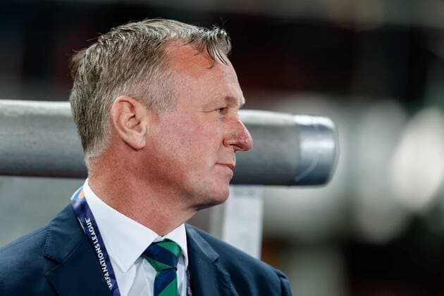 Vienna Austria 12 10 2018 UEFA Nations League League B Group 3 Austria Northern Ireland Coach Michael O Neill NIR is watching DeFodi048