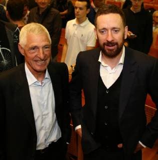 12th October 2018, Trento, Italy; the FESTIVAL DELLO - TRENTO 2018 sports and panel discussions with sports champions; Francesco Moser, Italian Cyclist, Sir Bradley Wiggins, British Cyclist  ActionPlus12069844 PierrexTeyssot