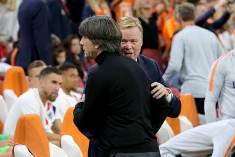 National coach Joachim Loew Germany Coach Ronald Koeman Netherlands UEFA Nations League 2018 19 Netherlands vs Germany Netherlands vs Germany UEFA Nations League 2018 19 Football 13 10 2018 Amsterdam Copyright: xLanger Eibner-Pressefotox EP_HLR