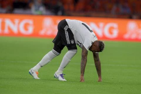 Football UEFA Nations League Netherlands vs Germany 13 10 2018 Johan Cruyff Arena Amsterdam Jerome Boateng Germany Promotion Single shot
