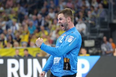 Andreas Palicka Rhein Neckar Loewen 12 Goalkeeper Rhein Neckar Loewen THW Kiel 1 HBL Mannheim Copyright: xRoskaritzx Eibner-Pressefotox EP_kess_rrz