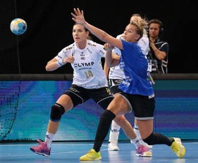 14 10 2018 Germany Bietigheim Handball Champions League Women Group Stage 2 Gameday League Season 2018 2019 SG BBM Bietigheim vs CSM Bucuresti v l Karolina Kudlacz Golc BBM Aneta Udristoiu CSM