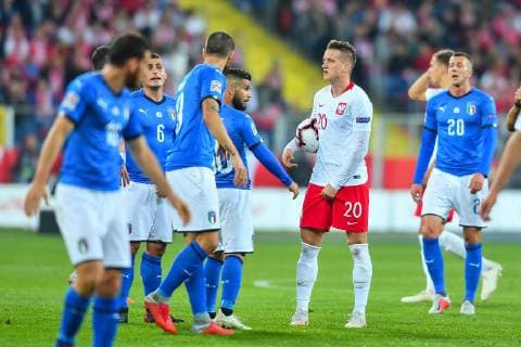 Fußball, Nations League, Polen - Italien 2018.10.14 Chorzow Pilka nozna UEFA Liga Narodow 2019 Polska - Wlochy N z Piotr Zielinski Foto Pawel Andrachiewicz PressFocus 2018.10.14 Chorzow Football UEFA Nations League 2019 Poland - Italy Piotr Zielinski Credit: Pawel Andrachiewicz PressFocus NEWSPIX.PL --- Newspix.pl  20181014_PF_PA524