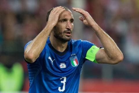 Sport Bilder des Tages Fußball, Nations League, Polen - Italien 14.10.2018, Chorzow, pilka nozna, Liga Narodow, Polska - Wlochy N z Giorgio Chiellini (ITA), fot. Tomasz Jastrzebowski Foto Olimpik ----- 14.10.2018, Chorzow, football, UEFA Nations League, Poland - Italy In the picture: Giorgio Chiellini (ITA), fot. Tomasz Jastrzebowski Foto Olimpik NEWSPIX.PL --- Newspix.pl 20181014toja8772