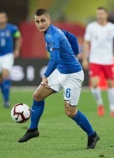 Fußball, Nations League, Polen - Italien October 14, 2018 - Chorzow, Poland - Marco Verratti (ITA) in action during the UEFA Nations League A group three match between Poland and Italy at Silesian Stadium on October 14, 2018 in Chorzow, Poland. Poland v Italy - UEFA Nations League A  - ZUMAn230 20181014_zaa_n230_400 Copyright: xFotoxOlimpikx