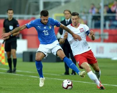 The 2018 19 UEFA Nations League match Poland vs Italy The 2018 19 UEFA Nations League match Poland vs Italy on October 14, 2018 in Chorzow, Poland. In the  EN_01344078_0155
