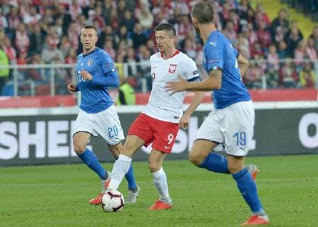 The 2018 19 UEFA Nations League match Poland vs Italy The 2018 19 UEFA Nations League match Poland vs Italy on October 14, 2018 in Chorzow, Poland. In the  EN_01344078_0171