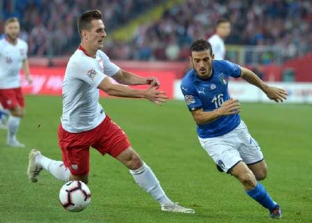 The 2018 19 UEFA Nations League match Poland vs Italy The 2018 19 UEFA Nations League match Poland vs Italy on October 14, 2018 in Chorzow, Poland. In the  EN_01344078_0177