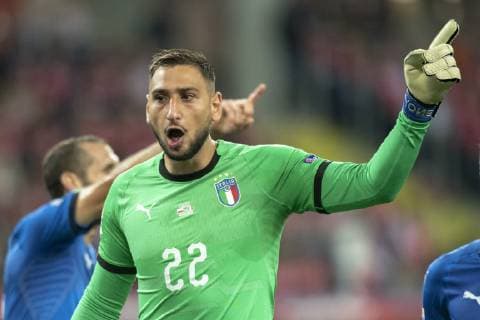 October 14, 2018 - Chorzow, Poland - Gianluigi Donnarumma of Italy react during the UEFA Nations League A match between Poland and Italy at Silesian Stadium in Chorzow, Poland on October 14, 2018 Poland v Italy-UEFA Nations league  - ZUMAn230 20181014_zaa_n230_735 Copyright: xAndrewxSurmax