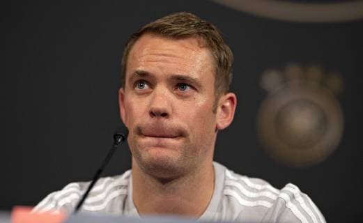 15 10 2018 Football UEFA Nations League Press Conference and Training of the German National Team at the Stade de France Paris Goalkeeper Manuel Neuer Deutschland DFL and DFB regulations prohibit any use of images as image sequences or quasi video