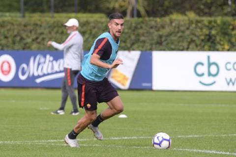 Photo Luciano Rossi AS Roma LaPresse 16 10 2018 Roma (Italia) Soccer Training In the pic: Lorenzo Pellegrini Trigoria Roma  Copyright: xLucianoxRossi ASxRoma LaPresse Lx