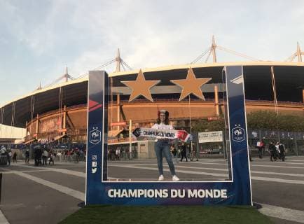 Fans can be photographed with the 2 star in front of the stadium 16 10 2018 France vs Germany 4 Gameday UEFA Nations League Stade de France DISCLAIMER DFB regulations prohibit any use of images as image sequences and or quasi video