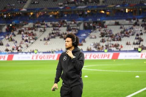 Leroy Sane Germany Germany 16 10 2018 France vs Germany 4 Gameday UEFA Nations League Stade de France DISCLAIMER DFB regulations prohibit any use of photographs as video clips or video