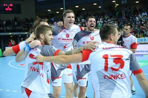 16 10 2018 xfgx Handball DHB Cup HSG Wetzlar MT Melsungen emspor vl No 94 Damagoj Pavlovic MT Melsungen No 19 Timm Schneider MT Melsungen No 6 Finn Lemke MT Melsungen No 17 Felix Danner MT Melsungen No 13 Yves Kunkel MT Melsungen DFL DFB REGULATIONS PROHIBIT ANY USE OF PHOTOGRAPHS as IMAGE SEQUENCES and or QUASI VIDEO