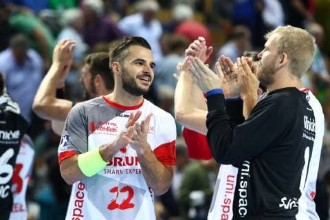 Michael Allendorf Melsungen celebrates victory over Wetzlar HSG Wetzlar vs MT Melsungen Handball DHB Pokal 16 10 2018 HSG Wetzlar vs MT Melsungen Handball DHB Pokal 16 10 2018 Wetzlar Copyright: xEIBNER RenexWeissx EP_RWS