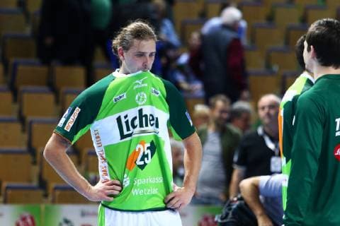 Ols Forsell Schefvert Wetzlar is disappointed with the defeat against Melsungen HSG Wetzlar vs MT Melsungen Handball DHB Pokal 16 10 2018 HSG Wetzlar vs MT Melsungen Handball DHB Pokal 16 10 2018 Wetzlar Copyright: xEIBNER RenexWeissx EP_RWS