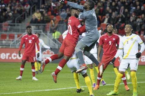 Fußball, Nations League, Kanada - Dominica October 16, 2018 - Toronto, Ontario, Canada - Canada MNT vs Dominica Nations League qualifier Game at BMO Field 5-0. IN PICTURE: DAVID JUNIOR HOILETT Canada MNT vs Dominica - Nations League qualifier - ZUMAm154 20181016_zap_m154_026 Copyright: xAngelxMarchinix