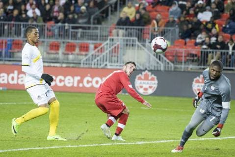 Fußball, Nations League, Kanada - Dominica October 16, 2018 - Toronto, Ontario, Canada - Canada MNT vs Dominica Nations League qualifier Game at BMO Field 5-0. IN PICTURE: RUSSELL TEIBERT Canada MNT vs Dominica - Nations League qualifier - ZUMAm154 20181016_zap_m154_028 Copyright: xAngelxMarchinix