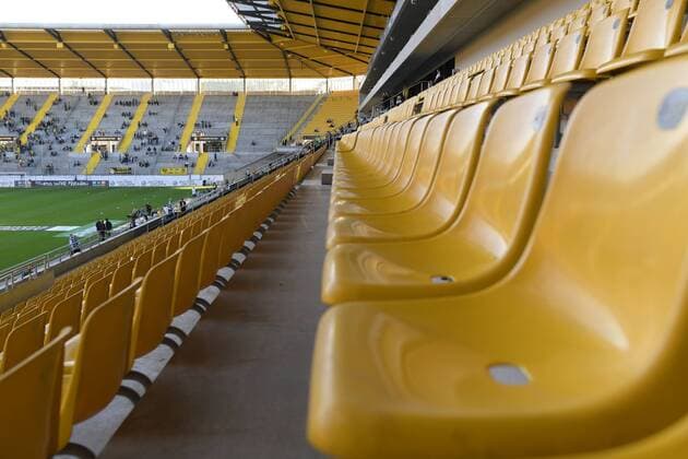 15 10 2018 Soccer GER Season 2018 2019 Test match Alemannia Aachen Borussia Dortmund 0 4 Aachen Tivoli Stadium Interior view Team2