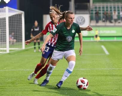 VfL vs Atletico Madrid CL Wolfsburg Germany 17 10 2018 FOOTBALL VfL Wolfsburg vs Atlético Madrid Champions League Eighth finals season 2015 2016 Volkswagen Arena Image shows Noelle Maritz VfL Wolfsburg Wolfsburg