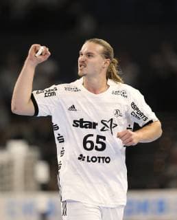 Photo Torjubrl Lukas Nilsson Kiel Handball 1 Bundesliga Cup match on Wed 17 10 2018 THW Kiel DHfK Leipzig