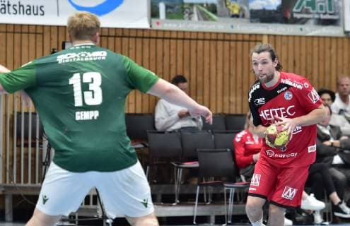17 10 2018 Handball DHB Pokal Eighth finals season 2018 2019 DJK Rimpar Wolves HC Erlangen HCE OGo Patrick Gempp 13 DJK Rimpar Wolves Johannes Sellin 5 HC Erlangen HCE